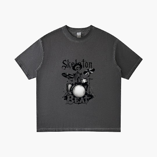 Skeleton Beat: Funny Cowboy Skeleton Playing Drums Gradient T Shirts