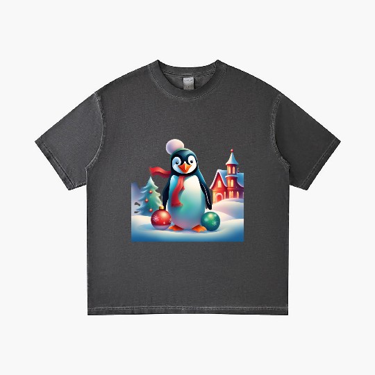 Christmas Merry Christmas For Gift Penguin Snowman Gradient T Shirts