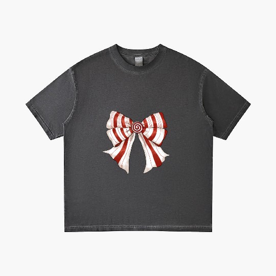 Christmas Coquette Bow, Cute Christmas Gradient T Shirts