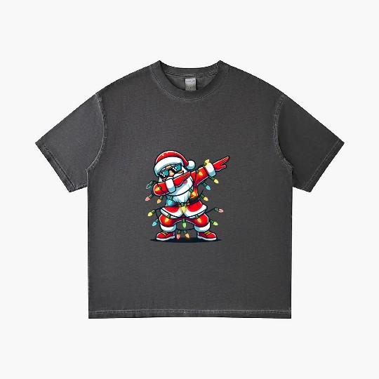Dabbing Santa Christmas Gradient T Shirts