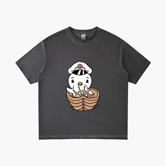 Little Bird Duck Boat Captain Funny Cute Sweet Fun Gradient T Shirts