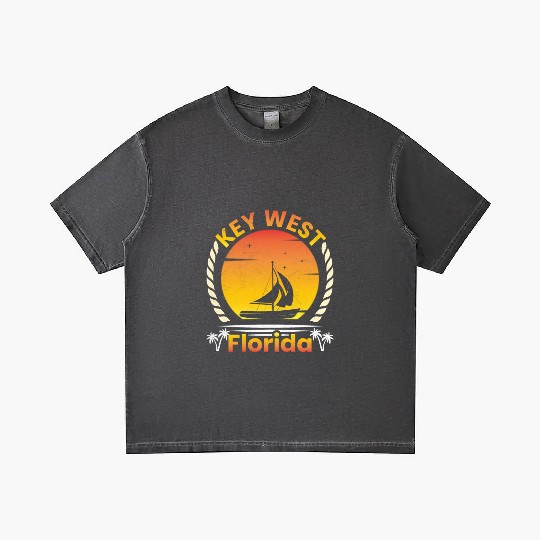 KEY-WEST FLORIDA Sunshine-State West Keys Gradient T Shirts
