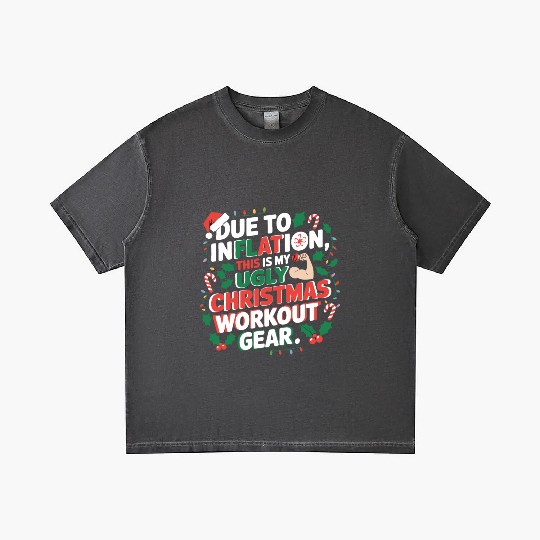 Inflation-Proof Christmas Workout Gradient T Shirts