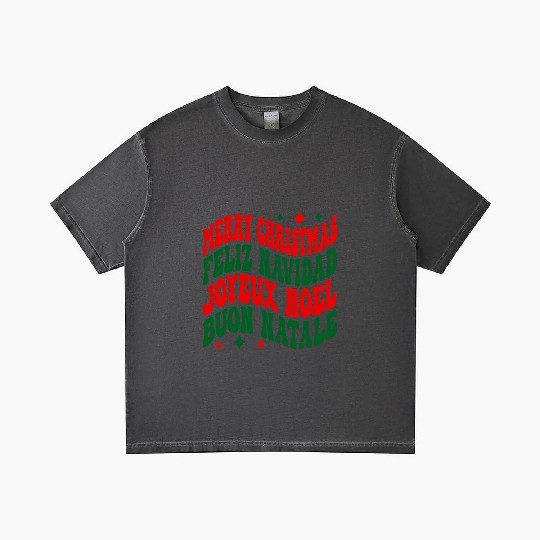 Merry christmas feliz navidad joyeux noel Gradient T Shirts