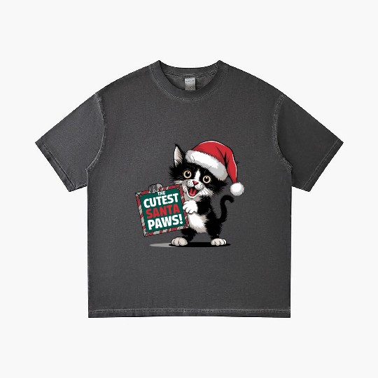 Cutest Santa Paws Gradient T Shirts