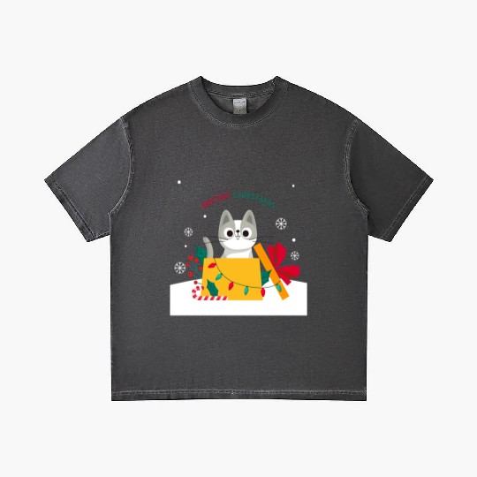 Meowy Christmas Surprise! Gradient T Shirts