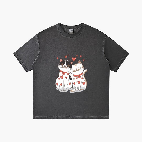 Cat Couple, Valentines, Valentines Day Gradient T Shirts