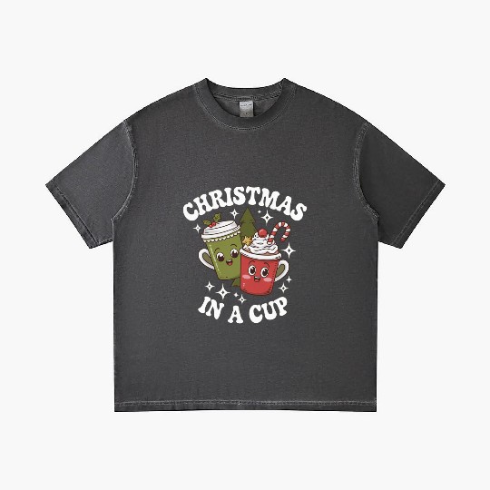 Christmas Cheer in a cup Funny Christmas Gradient T Shirts