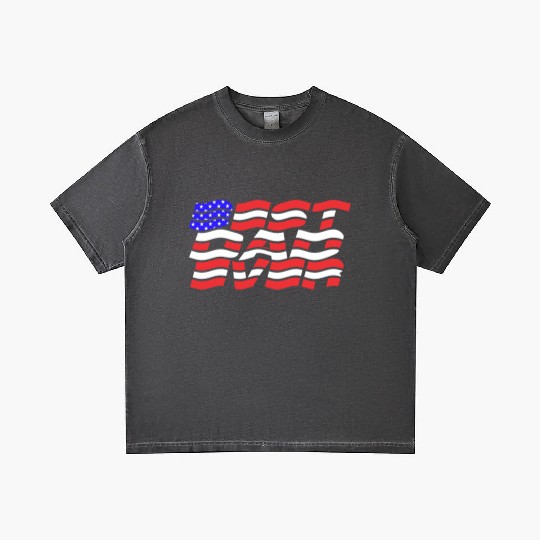 Best Dad Ever US Flag Gradient T Shirts