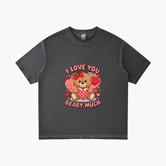 Valentine's Day I Love You Beary Much Lovely Gradient T Shirts
