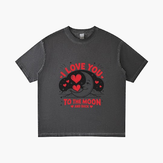 I love you to the moon and back Valentine's Day Gradient T Shirts