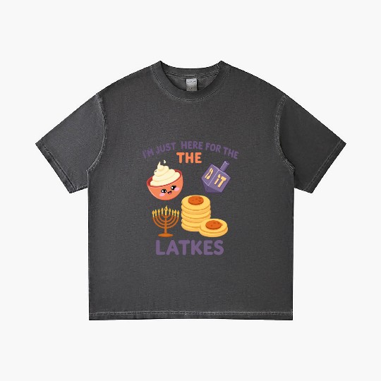 I'm Just Here for the Latkes Fun Hanukkah Vibes Gradient T Shirts