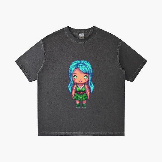 Mystic Emerald Sprite - Pixel Art Design Gradient T Shirts