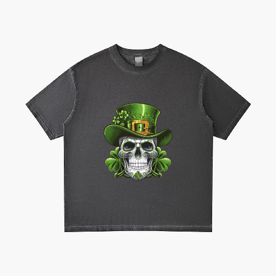 Sugar Skull St Patrick's Day Shamrock Gradient T Shirts
