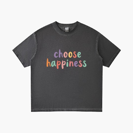 Choose Happiness Retro Colorful Pastel Kids Gradient T Shirts