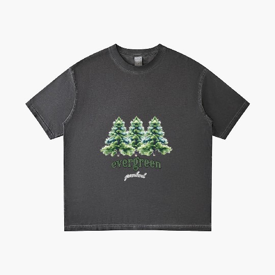 evergreen the green tree : green world Gradient T Shirts