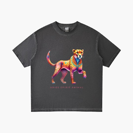 Aries Spirit Animal Cheetah Alebrije Gradient T Shirts