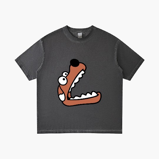 Dog Big Mouth Snout Hunger Looks Up Greedy Eating Gradient T Shirts