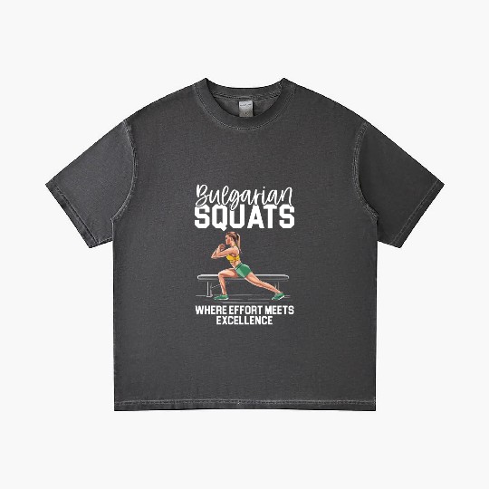 Bulgarian Squat Exercise Fitness Workout Gym Gradient T Shirts