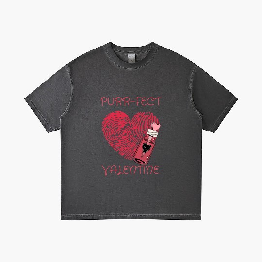 Purrfect Valentine day Gradient T Shirts