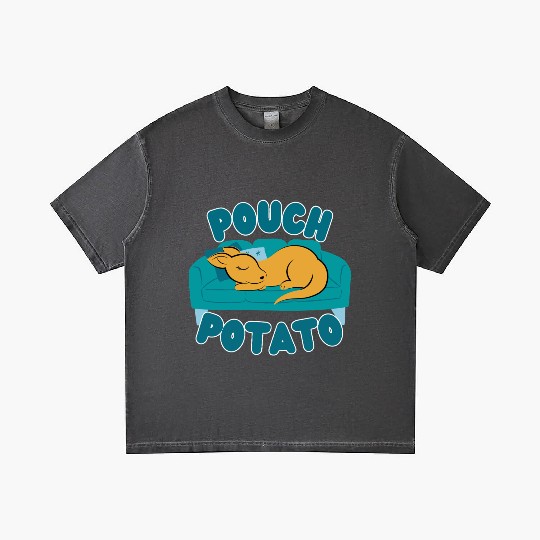 Pouch Potato Funny Cute Sleepy Kangaroo Gradient T Shirts