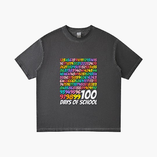 100 days of school Math Numbers 100th Days Of Scho Gradient T Shirts