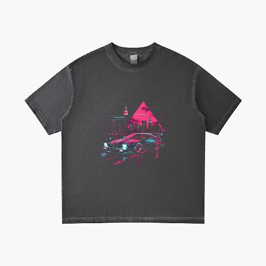Synthwave Retro Car City Vaporwave 80s 90s Gradient T Shirts