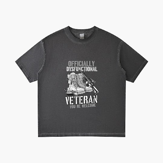 Officially Dysfunctional Veteran You're Welcome Gradient T Shirts