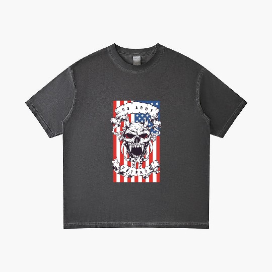 US Army Veteran Skull Gradient T Shirts