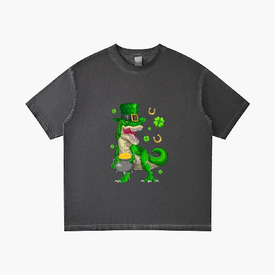 Happy St Patricks Day Dinosaur T-Rex Gradient T Shirts