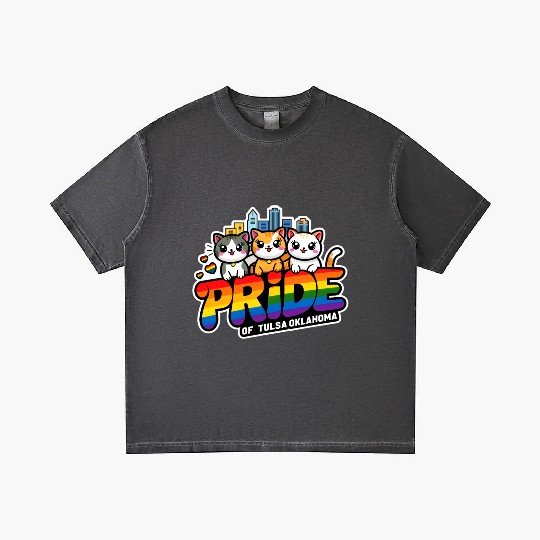 Pride of Tulsa City Oklahoma USA Rainbow Flag Gradient T Shirts
