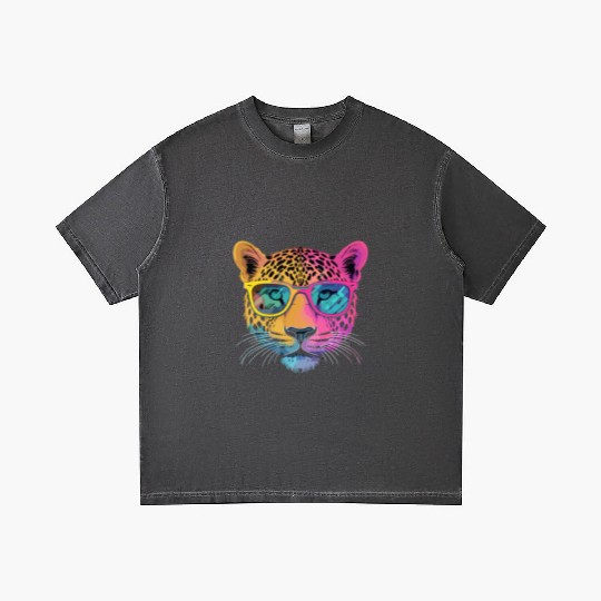 Cheetah Wearing Sunglasses Hipster Style Gradient T Shirts