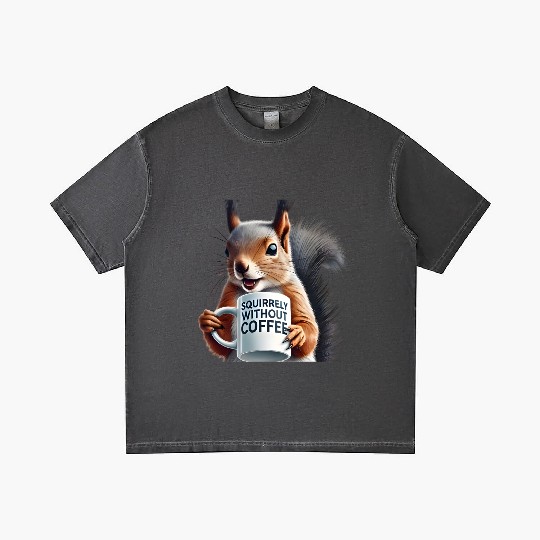 Sassy Squirrel Needs Coffee Gradient T Shirts