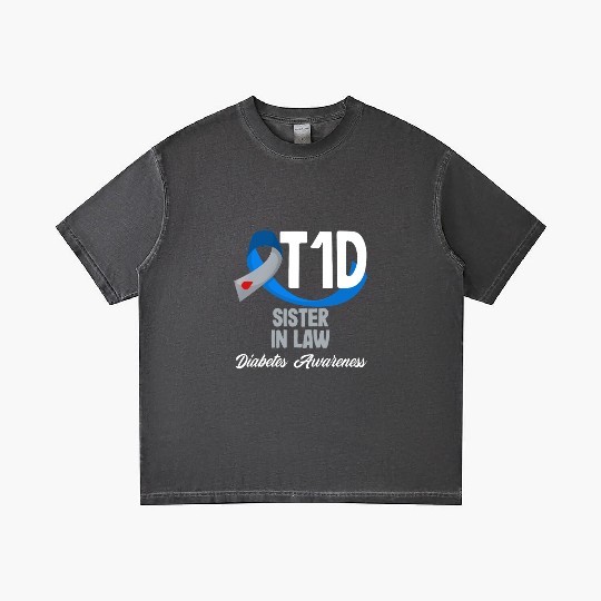 T1D Sister In Law Diabetes Type 1 Awareness Gradient T Shirts