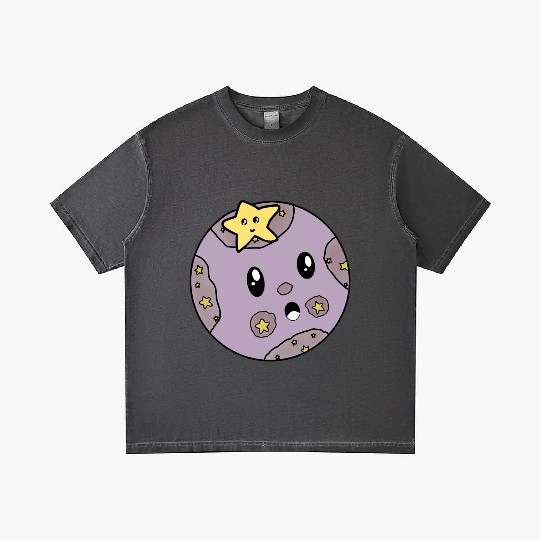 Surprised Purple Moon Gradient T Shirts