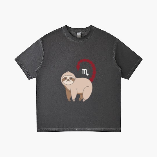 Scorpio Zodiac Sloth with Scorpio Sign Tail Gradient T Shirts
