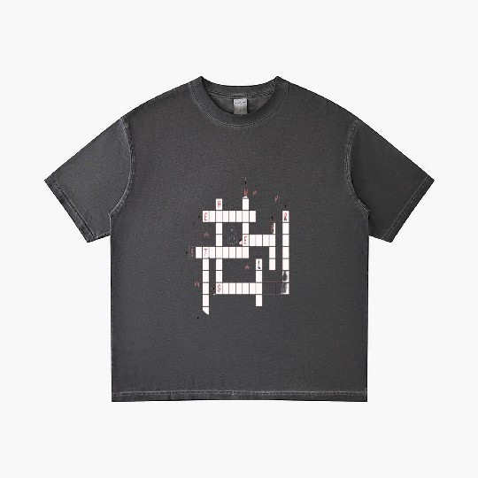 Preppy Crossword Gradient T Shirts – Stylish & Fun Word Puzzl