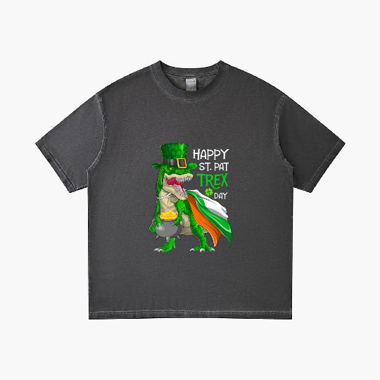 Dinosaur St Patricks Day Happy St Pat Trex T rex Gradient T Shirts
