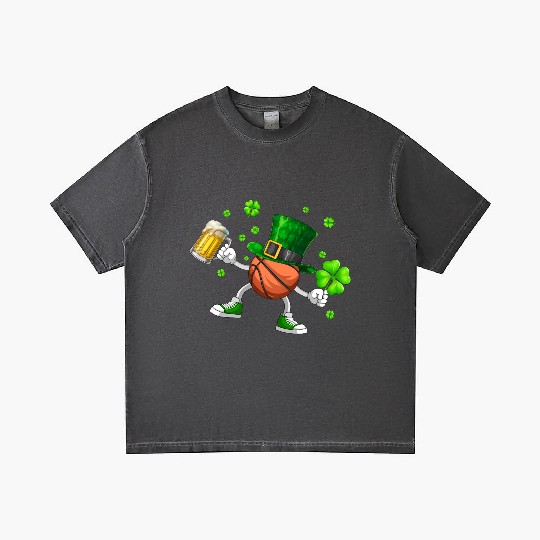 Basketball Drinking Beer St Patrick's Day Gradient T Shirts