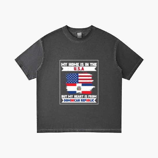 My Home The USA Heart From Dominican Republic US Gradient T Shirts