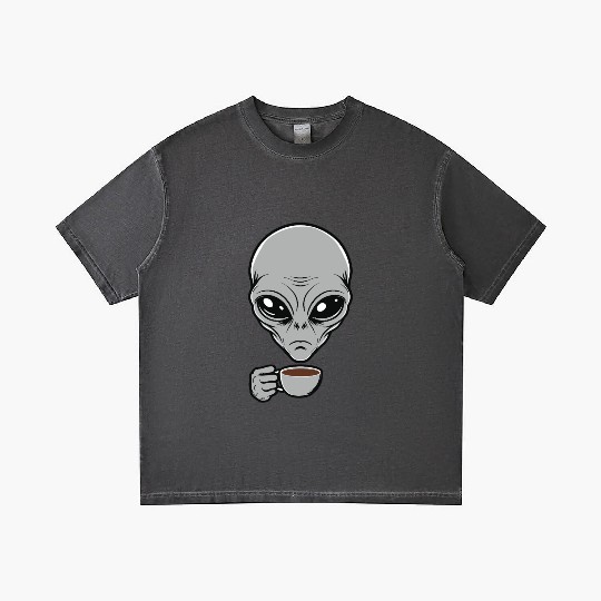 Grey Alien Gradient T Shirts