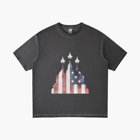 Patriotic Flyby F-22 Raptor Gradient T Shirts