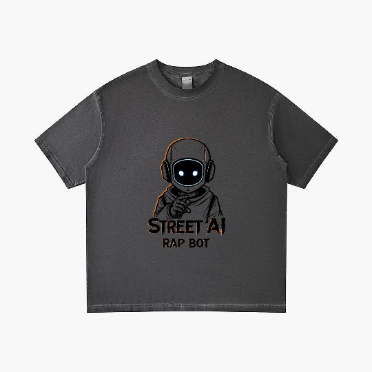 Street AI Rap Bot – Futuristic Hip-Hop Astronaut D Gradient T Shirts