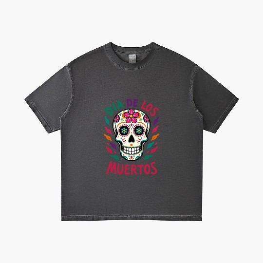 Mexico Día de los Muertos Skull Gradient T Shirts