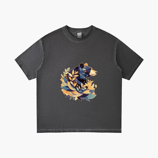 Abstract Bear Nature Fusion Gradient T Shirts
