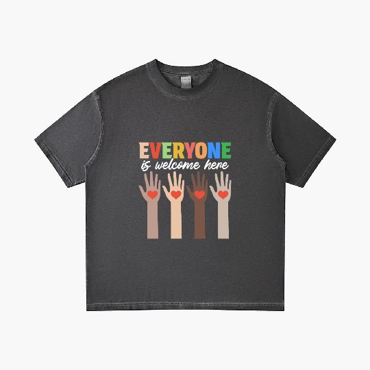 Everyone Is Welcome Here Idaho Teacher Gradient T Shirts