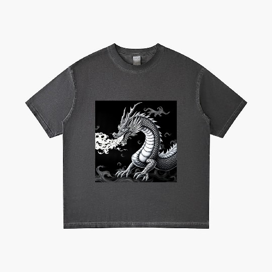 A classic dragon breathing fire Merch Gradient T Shirts