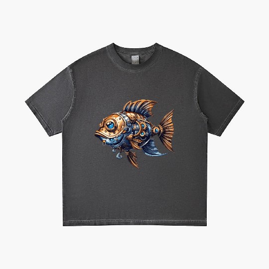 Steampunk Fish Unique Fantasy Ocean Gradient T Shirts