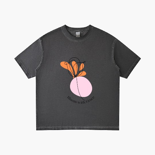 bloom with grace minimalist flower design Gradient T Shirts