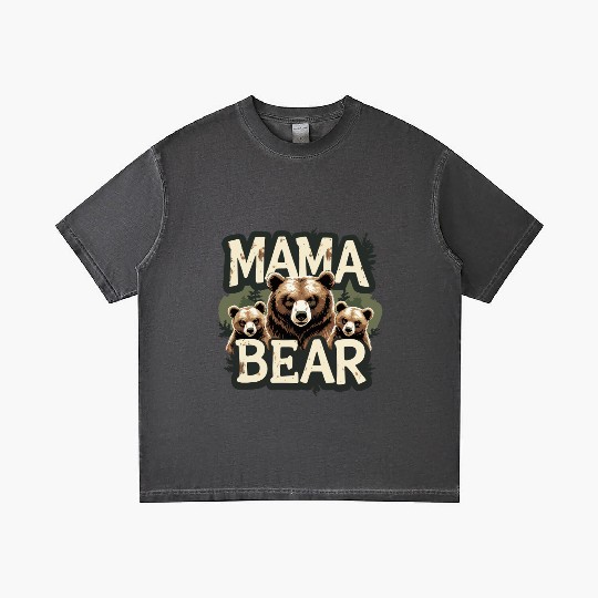 Mama Bear & Cubs Rustic Gradient T Shirts for Moms